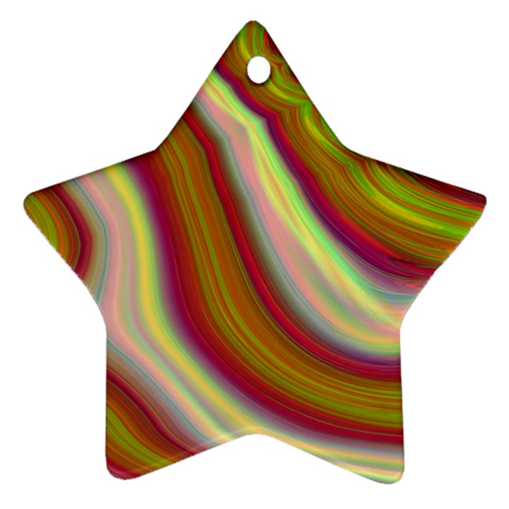 Artificial Colorful Lava Background Star Ornament (Two Sides)