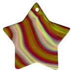 Artificial Colorful Lava Background Star Ornament (Two Sides) Back