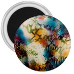 Abstract Color Splash Background Colorful Wallpaper 3  Magnets Front