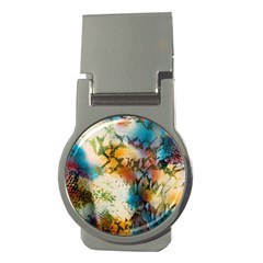 Abstract Color Splash Background Colorful Wallpaper Money Clips (round)  by Simbadda