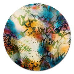 Abstract Color Splash Background Colorful Wallpaper Magnet 5  (round) by Simbadda