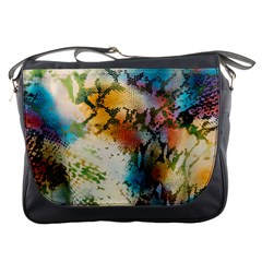 Abstract Color Splash Background Colorful Wallpaper Messenger Bags by Simbadda