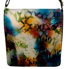 Abstract Color Splash Background Colorful Wallpaper Flap Messenger Bag (s) by Simbadda