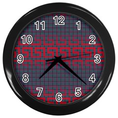 Abstract Tiling Pattern Background Wall Clocks (black) by Simbadda