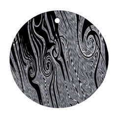 Abstract Swirling Pattern Background Wallpaper Round Ornament (two Sides) by Simbadda