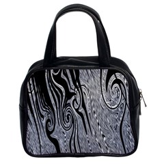 Abstract Swirling Pattern Background Wallpaper Classic Handbags (2 Sides)