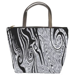 Abstract Swirling Pattern Background Wallpaper Bucket Bags