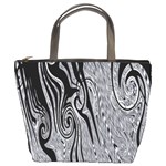 Abstract Swirling Pattern Background Wallpaper Bucket Bags Front