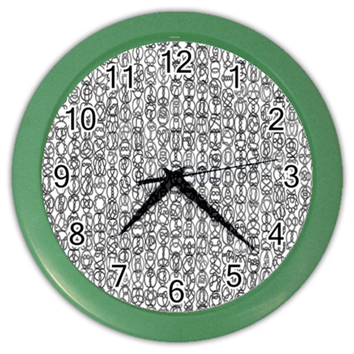 Abstract Knots Background Design Pattern Color Wall Clocks