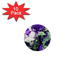 Background Abstract With Green And Purple Hues 1  Mini Magnet (10 Pack)  by Simbadda