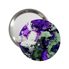 Background Abstract With Green And Purple Hues 2 25  Handbag Mirrors by Simbadda