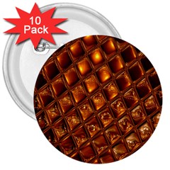 Caramel Honeycomb An Abstract Image 3  Buttons (10 Pack)  by Simbadda