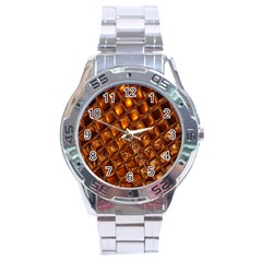 Caramel Honeycomb An Abstract Image Stainless Steel Analogue Watch by Simbadda