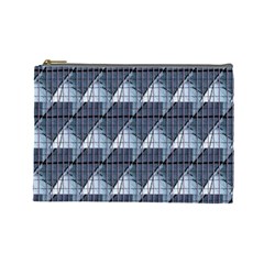 Snow Peak Abstract Blue Wallpaper Cosmetic Bag (large)  by Simbadda