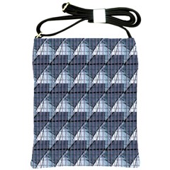 Snow Peak Abstract Blue Wallpaper Shoulder Sling Bags by Simbadda