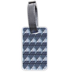 Snow Peak Abstract Blue Wallpaper Luggage Tags (one Side)  by Simbadda