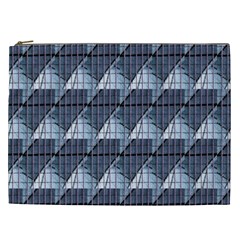 Snow Peak Abstract Blue Wallpaper Cosmetic Bag (xxl)  by Simbadda