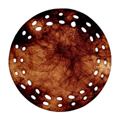 Abstract Brown Smoke Round Filigree Ornament (two Sides) by Simbadda