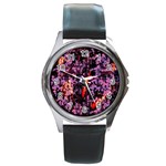 Abstract Painting Digital Graphic Art Round Metal Watch Front