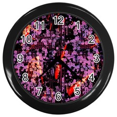 Abstract Painting Digital Graphic Art Wall Clocks (black) by Simbadda