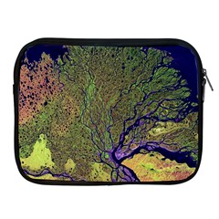 Lena River Delta A Photo Of A Colorful River Delta Taken From A Satellite Apple Ipad 2/3/4 Zipper Cases by Simbadda