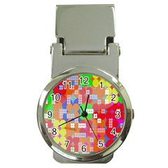 Abstract Polka Dot Pattern Digitally Created Abstract Background Pattern With An Urban Feel Money Clip Watches by Simbadda