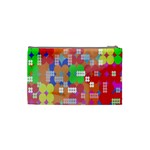 Abstract Polka Dot Pattern Digitally Created Abstract Background Pattern With An Urban Feel Cosmetic Bag (Small)  Back