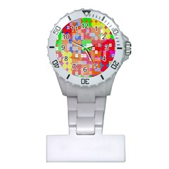 Abstract Polka Dot Pattern Digitally Created Abstract Background Pattern With An Urban Feel Plastic Nurses Watch by Simbadda