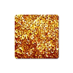Yellow Abstract Background Square Magnet