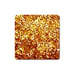 Yellow Abstract Background Square Magnet Front