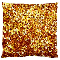 Yellow Abstract Background Large Flano Cushion Case (two Sides) by Simbadda