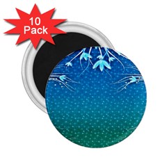 Floral 2d Illustration Background 2.25  Magnets (10 pack) 