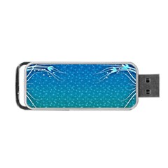 Floral 2d Illustration Background Portable USB Flash (One Side)