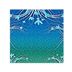 Floral 2d Illustration Background Small Satin Scarf (Square)