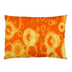 Retro Orange Circle Background Abstract Pillow Case (two Sides) by Nexatart