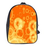 Retro Orange Circle Background Abstract School Bags (XL)  Front