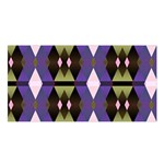 Geometric Abstract Background Art Satin Shawl Front