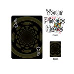 Dark Portal Fractal Esque Background Playing Cards 54 (Mini)  Front - Club4