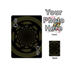 Dark Portal Fractal Esque Background Playing Cards 54 (Mini)  Front - Club6