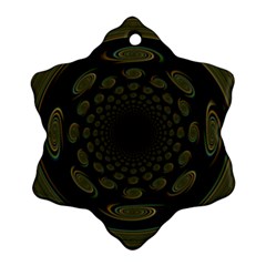 Dark Portal Fractal Esque Background Ornament (snowflake)