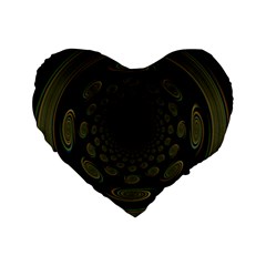 Dark Portal Fractal Esque Background Standard 16  Premium Flano Heart Shape Cushions by Nexatart