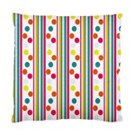 Stripes And Polka Dots Colorful Pattern Wallpaper Background Standard Cushion Case (One Side) Front