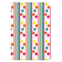 Stripes And Polka Dots Colorful Pattern Wallpaper Background Flap Covers (l)  by Nexatart