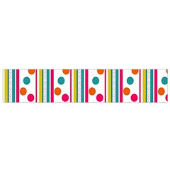Stripes And Polka Dots Colorful Pattern Wallpaper Background Flano Scarf (small) by Nexatart