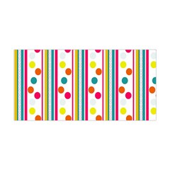 Stripes And Polka Dots Colorful Pattern Wallpaper Background Yoga Headband by Nexatart