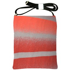 Orange Stripes Colorful Background Textile Cotton Cloth Pattern Stripes Colorful Orange Neo Shoulder Sling Bags by Nexatart