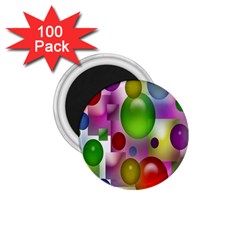 Colored Bubbles Squares Background 1 75  Magnets (100 Pack)  by Nexatart