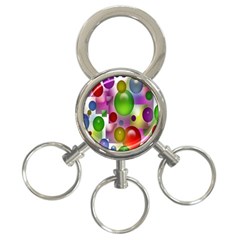 Colored Bubbles Squares Background 3-ring Key Chains by Nexatart