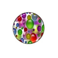 Colored Bubbles Squares Background Hat Clip Ball Marker (10 Pack) by Nexatart