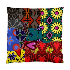 Digitally Created Abstract Patchwork Collage Pattern Standard Cushion Case (two Sides) by Nexatart